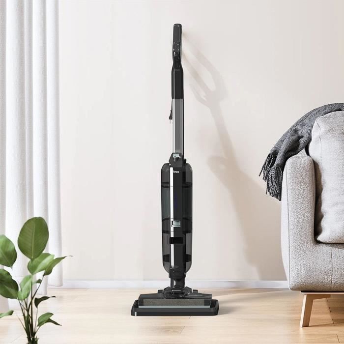 Aspirateur balai laveur filaire - LIVOO DOH143 CLEAN'UP - 600 W - 2 en 1 - 15 kPa - 80 dB - 2 réservoirs - Gris