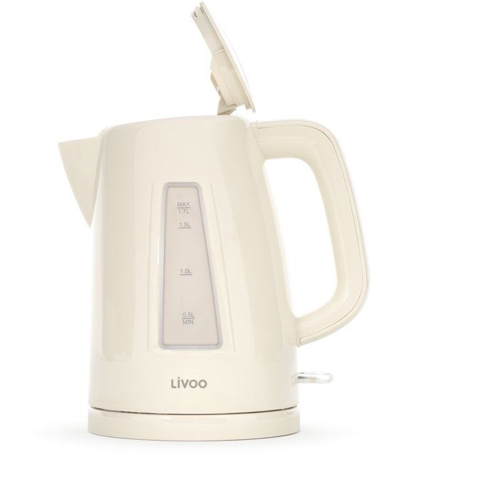 Bouilloire - LIVOO - DOD184C - 2200 W - 1,7 L - Socle 360° - Blanc cassé