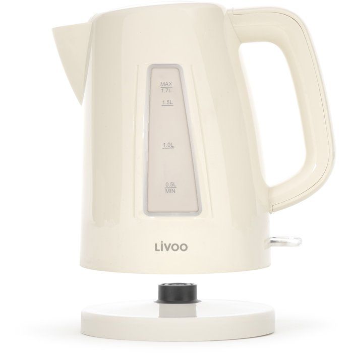 Bouilloire - LIVOO - DOD184C - 2200 W - 1,7 L - Socle 360° - Blanc cassé
