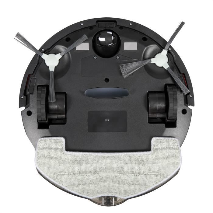 Aspirateur Robot laveur connecté - LIVOO - DOH145 WASH'UP - 1000 Pa - 70 min - 2 réservoirs - Noir