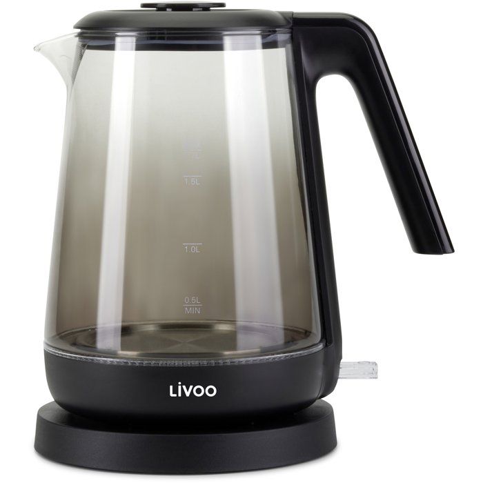 Bouilloire - LIVOO - DOD216N - 2200 W - 1,7 L - Verre / Noir