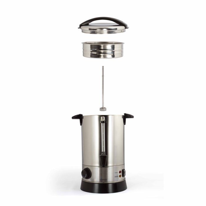 Percolateur a café - LIVOO - DOM397 - 950 W - 6,8L - 40 tasses - Acier inoxydable