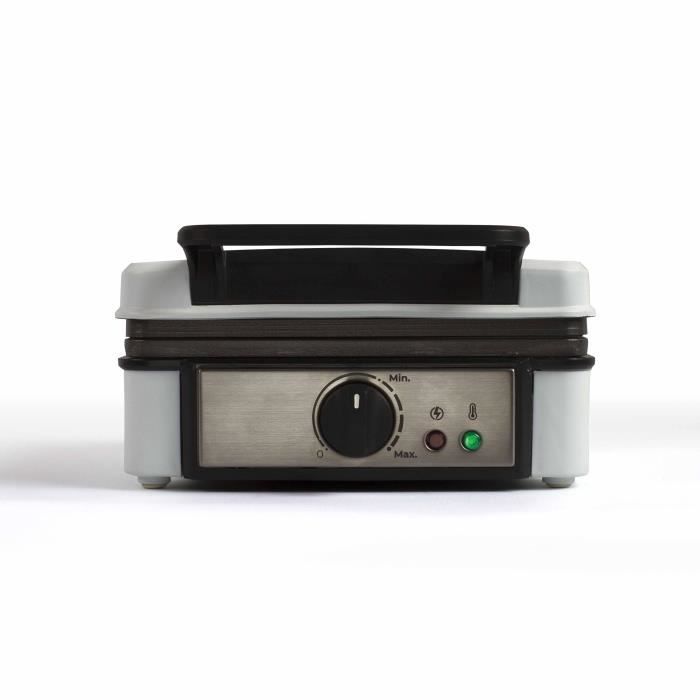 Gaufrier avec thermostat ajustable - LIVOO - DOP206 - 1200W - 2 gaufres - Antiadhésif - Surface 14,5 x 17,5 cm - Témoins lumineux