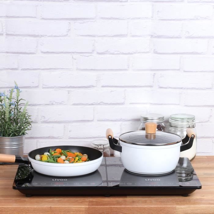 LIVOO DOC235 Plaque a induction Simple - 22cm - de 60∞ a 240∞ - Noir