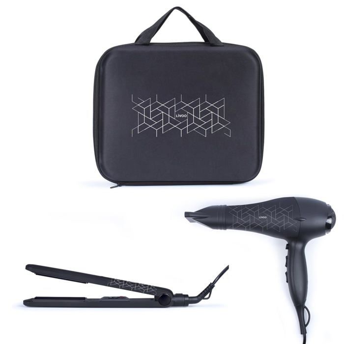 Coffret coiffure LIVOO DOS170 - Seche-cheveux 2 vitesses, 3 tempÈratures - Lisseur plaques cÈramiques 230∞C
