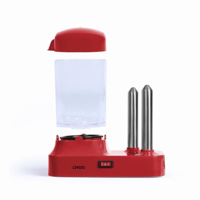 Machine a hot-dog - LIVOO - DOC238RC - 340W - Jusqu'a 6 saucisses - Cuisson vapeur - Cuisson 15 minutes - Comptatible lave-vaisselle