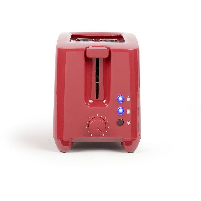 Grille-pain 2 fentes - LIVOO - DOD162RC - 750 W - Thermostat réglable : 7 niveaux - Rouge