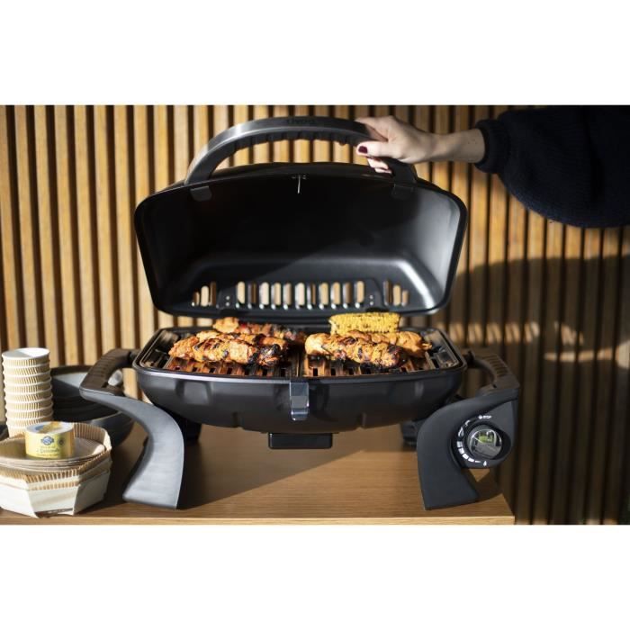 Barbecue a gaz portable LIVOO DOC275 - Acier ÈmaillÈ - Surface de cuisson 50x37.5 cm