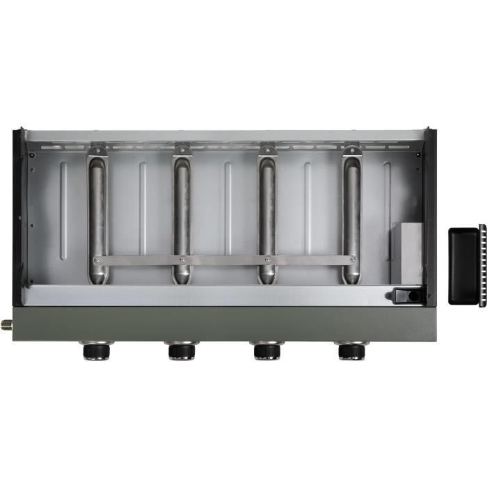 Plancha gaz - LIVOO - DOC325 - 83,5 x 47 x 24 cm - 4 brûleurs - Vert / Noir