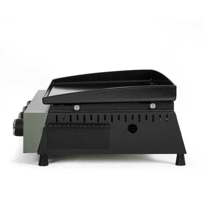 Plancha gaz - LIVOO - DOC325 - 83,5 x 47 x 24 cm - 4 brűleurs - Vert / Noir
