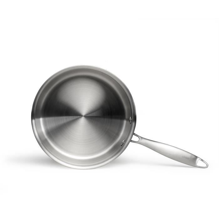 Casserole en acier inoxydable 18/10 Brigade 20 cm - LIVOO - MEP161 - Acier inox. Triply - Tous feux dont induction - Made in France