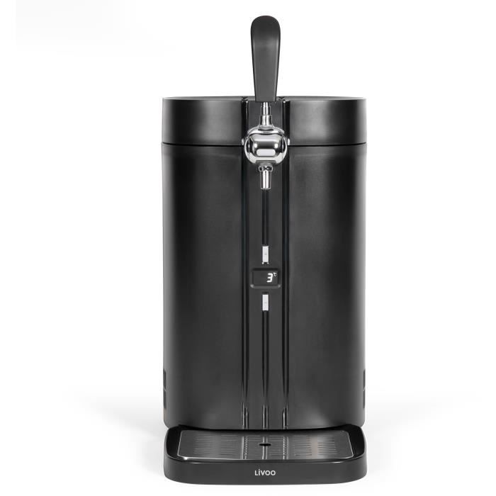 Tireuse a biere - LIVOO - DOM511 - 60W - Pour fűts de 5L auto-pressurisés - Conservation 30j - 3 a 12°C - Plateau égouttoir amovible