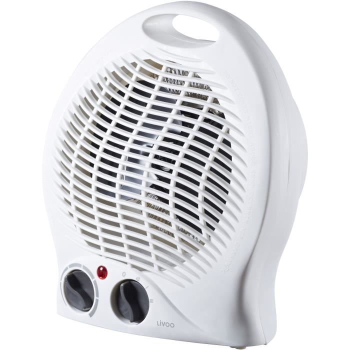 Chauffage soufflant - LIVOO - DOM515 - 900-2000W - 20m² - 3 modes - Thermostat ajustable - Protection contre la surchauffe