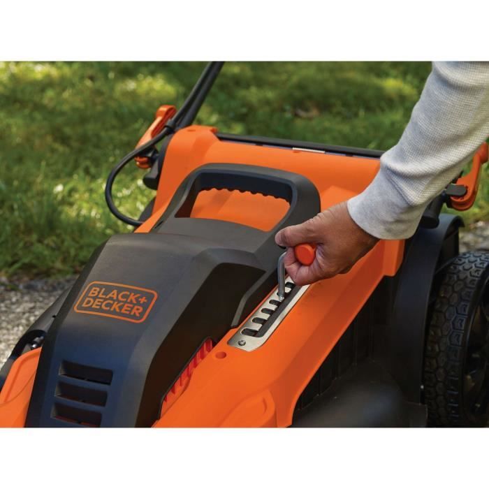 Tondeuse électrique filaire - BLACK+DECKER - LM2000-QS - 2000W - 48cm de coupe - Mulching, éjection latérale ou bac 50L