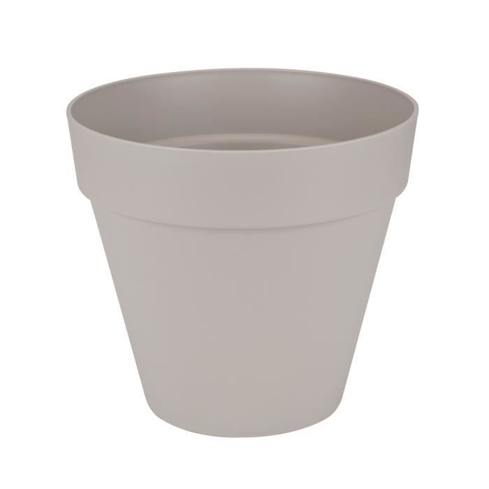 ELHO Pot de fleurs rond avec roues Loft Urban - Ø 48.5 x H 44.5 cm - Gris chaud