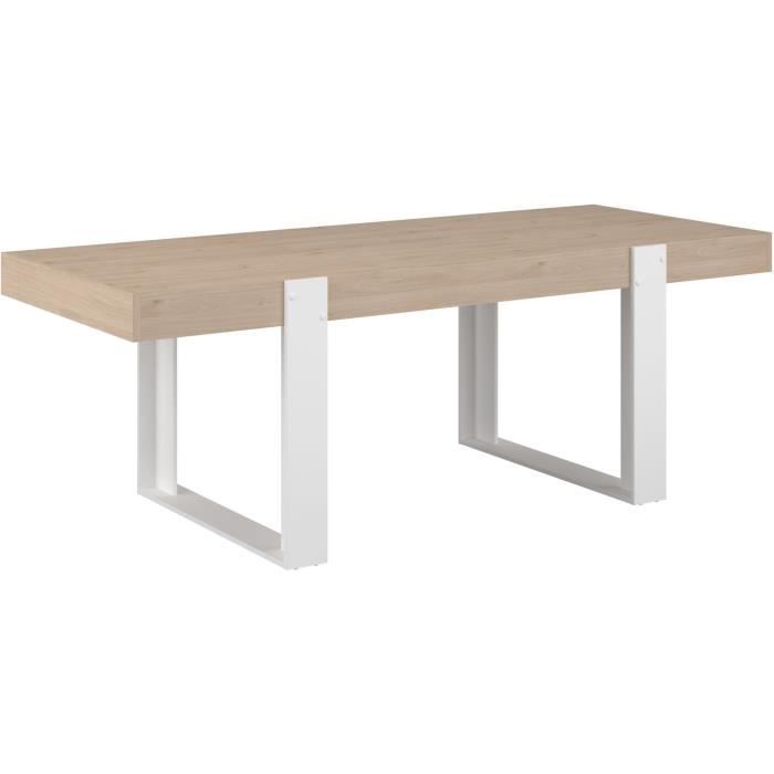 Table a manger - LOFT - Rectangulaire - Chene / Blanc - 8 personnes - 223,9 x 93 x 78,6 - PARISOT