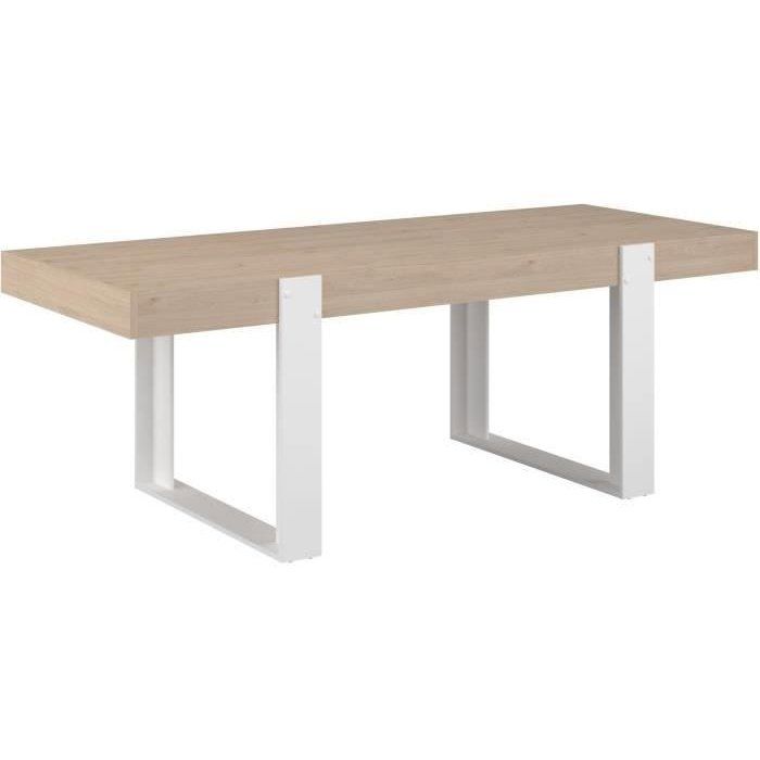 Table a manger - LOFT - Rectangulaire - Chene / Blanc - 8 personnes - 223,9 x 93 x 78,6 - PARISOT