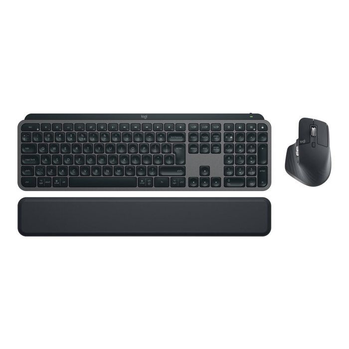 Ensemble Clavier Souris - Sans fil - Logitech - MX Keys S - AZERTY - Rétroéclairé - Graphite