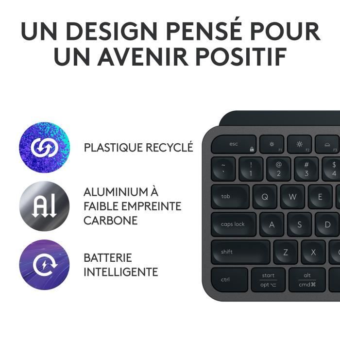 Clavier - Sans fil - Logitech - MX Keys S - AZERTY -Graphite