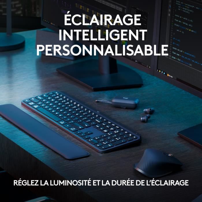 Clavier - Sans fil - Logitech - MX Keys S - AZERTY -Graphite