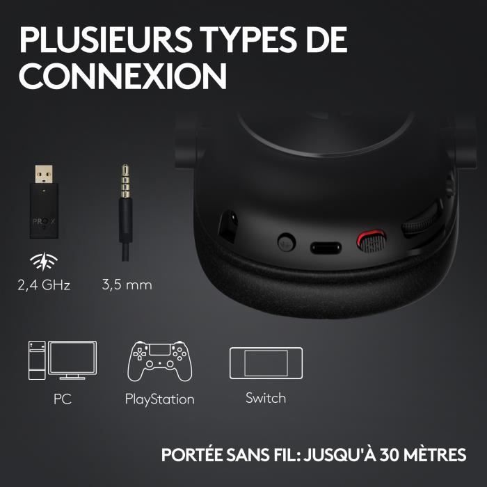 Casque gamer - Sans fil - Logitech G - Pro X 2 - Bluetooth - PS5, PS4, PC - Blanc