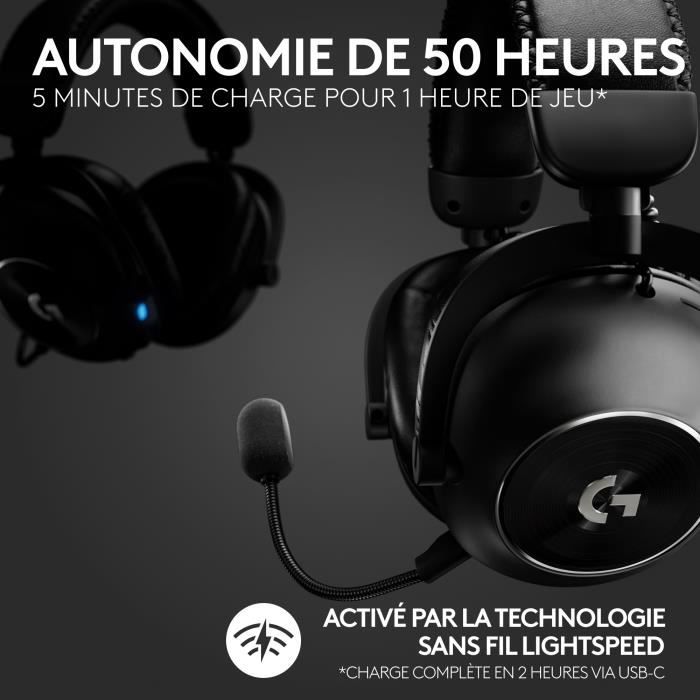 Casque gamer - Sans fil - Logitech G - Pro X 2 - Bleutooth - PS5, PS4, PC - Noir