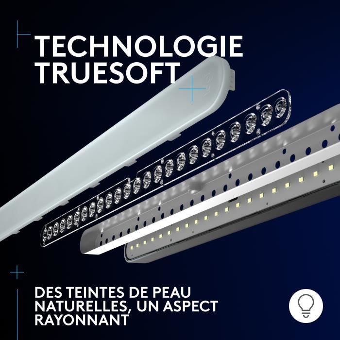 Ring Light Logitech G Litra Beam LX double Èclairage d'appoint pour streaming LED RVB premium avec TrueSoft, LIGHTSYNC, Bluetooth