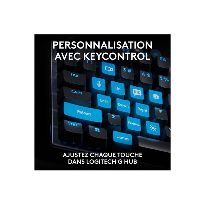 Clavier gamer - Filaire - Logitech G - Pro X TKL Rapid - AZERTY - Noir