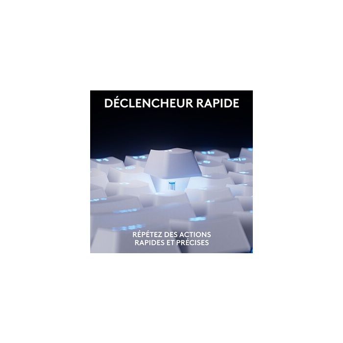 Clavier gamer - Filaire - Logitech G - Pro X TKL Rapid - AZERTY - Blanc