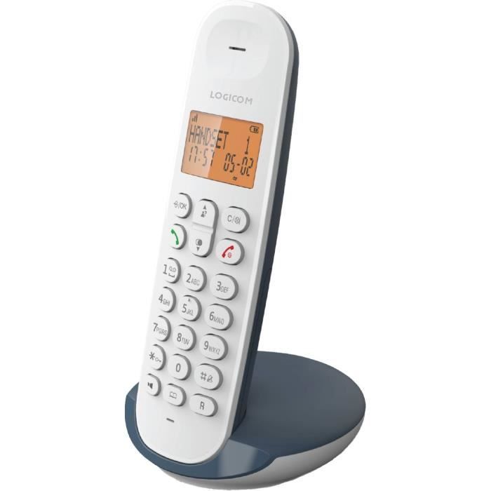 TÈlÈphone fixe sans fil - LOGICOM - DECT ILOA 150 SOLO - Ardoise - Sans rÈpondeur