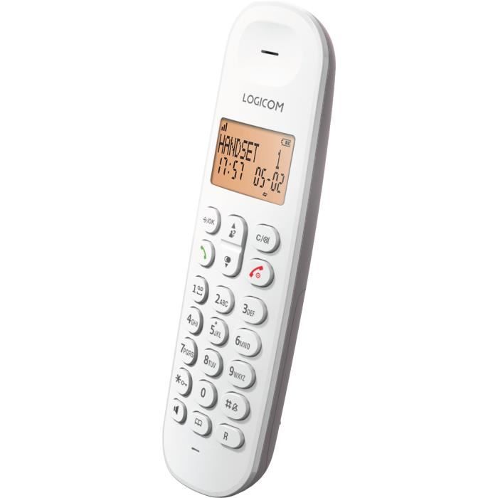 TÈlÈphone fixe sans fil - LOGICOM - DECT ILOA 155T SOLO - Taupe - Avec rÈpondeur