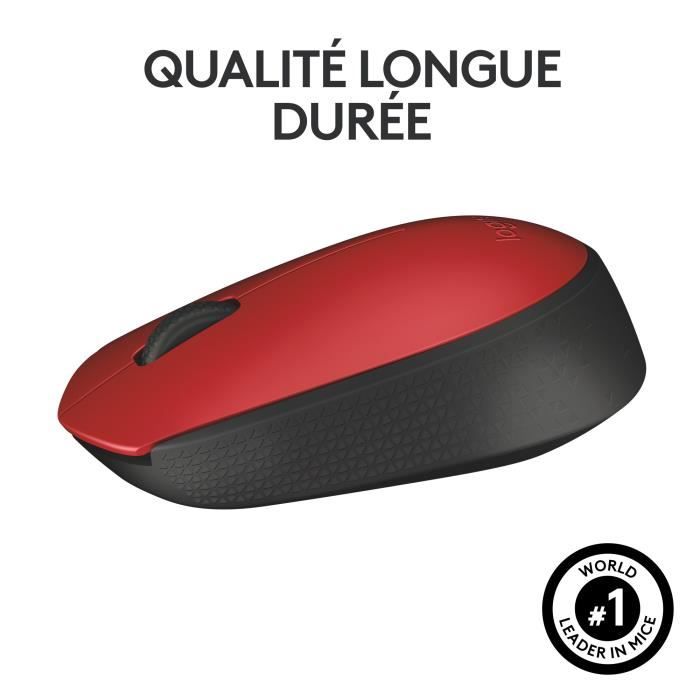 Souris - Sans Fil - Logitech - M171 - Rouge - Ambidextre