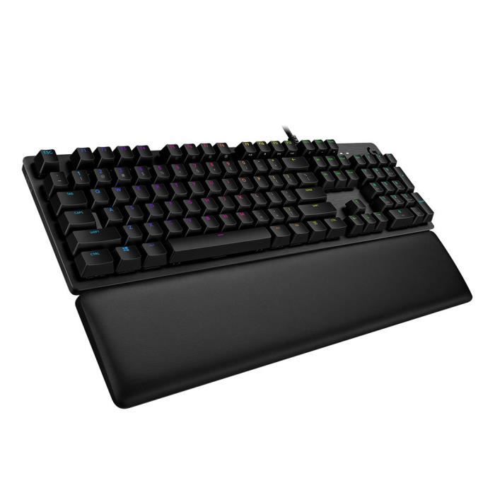 Clavier gamer - Filaire - Logitech G - G513 - AZERTY - Mécanique - RGB - Noir
