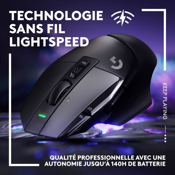 Souris gamer - Sans fil - Logitech G - G502 X Lightspeed - Noir