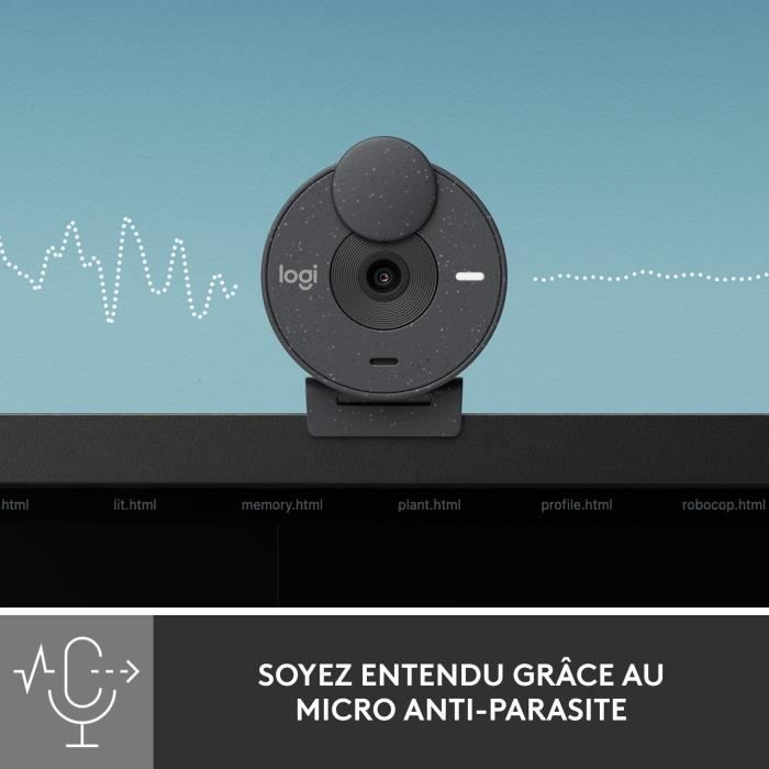 Webcam Logitech Brio 300 Full HD (Noir)