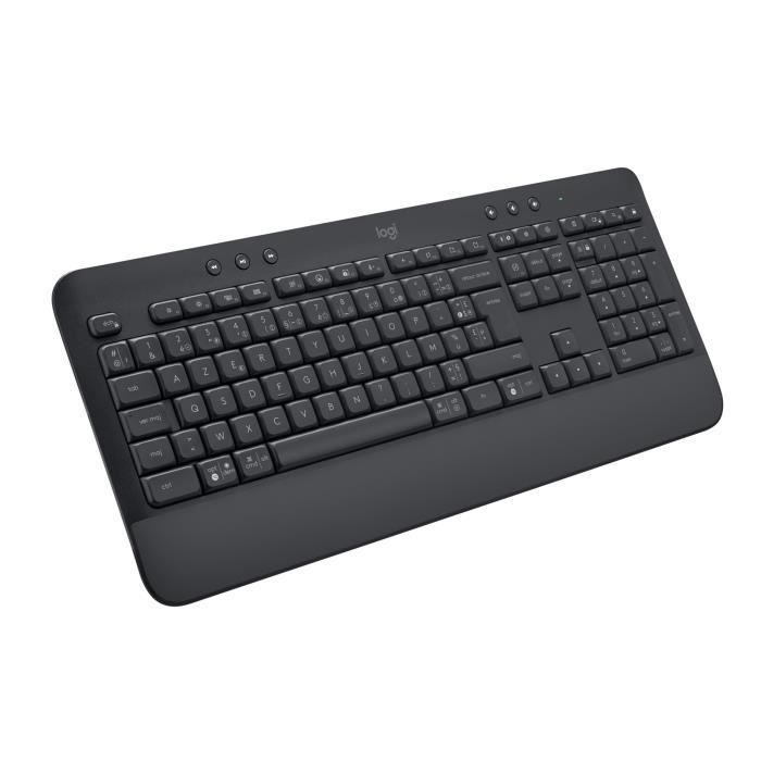 Clavier Logitech Signature K650, Clavier sans fil Ergonomique Entier avec Repose-Poignets - Graphite