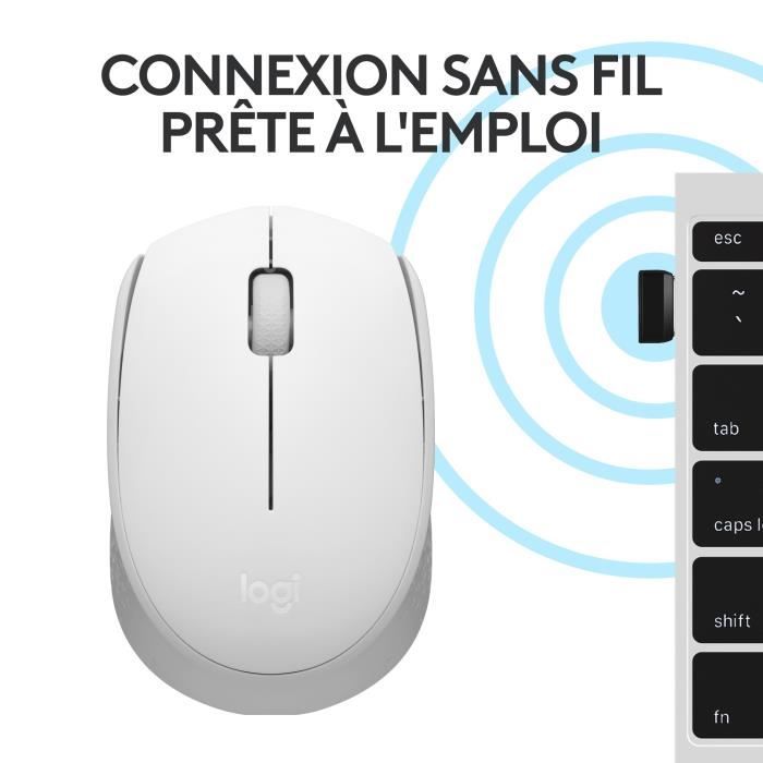 Souris - Sans Fil - Logitech - M171 - Blanc - Ambidextre