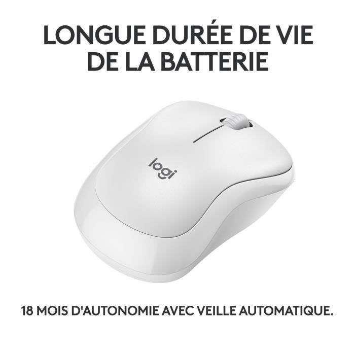Souris - Sans fil - Logitech - M240 Silent - Blanc