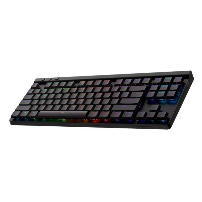 Clavier gamer - Sans fil - Logitech G - G515 TKL Lightspeed - AZERTY - Mécanique tactile - Rétroéclairé - Noir