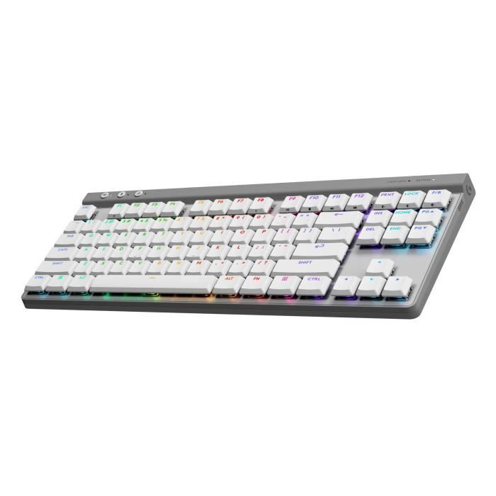 Clavier gamer - Sans fil - Logitech G - G515 TKL Lightspeed - AZERTY - Mécanique tactile - Rétroéclairé - Blanc