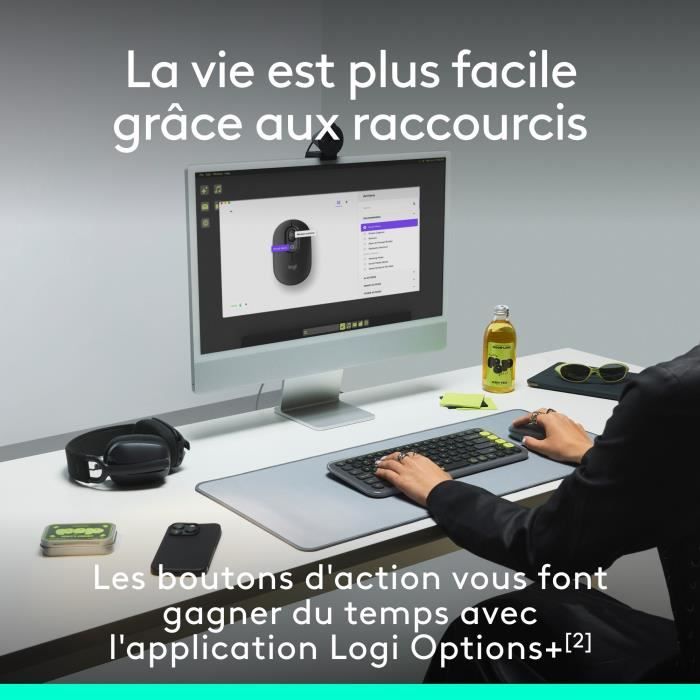 Souris - Sans fil - Logitech - Pop Mouse - Blanc cassÈ