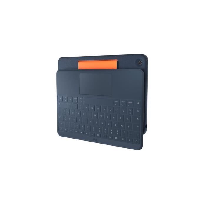 Etui clavier - Logitech - Rugged Combo 3 Touch - AZERTY - Pour iPad (7e, 8e et 9e génération) - Bleu