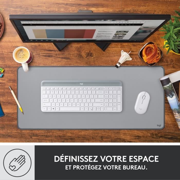 Tapis de souris - Logitech - Desk Mat - Studio Série - Gris