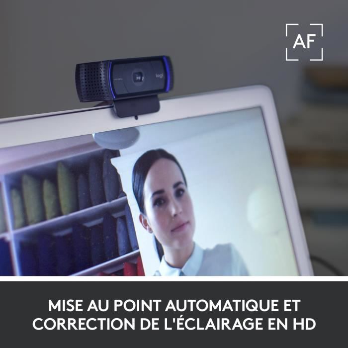 Webcam - Full HD 1080p - Logitech - C920 S - Microphone intégré