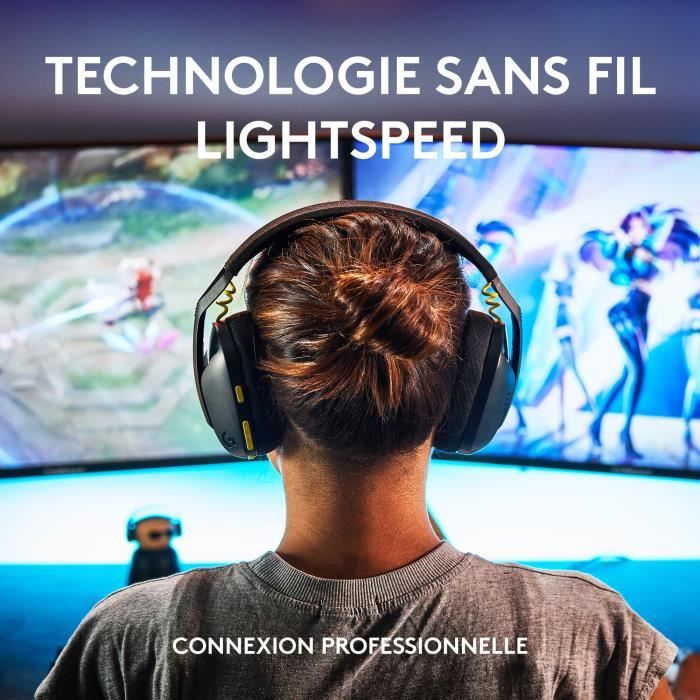Casque gamer - Sans fil - Logitech G - G435 Lightspeed - Noir