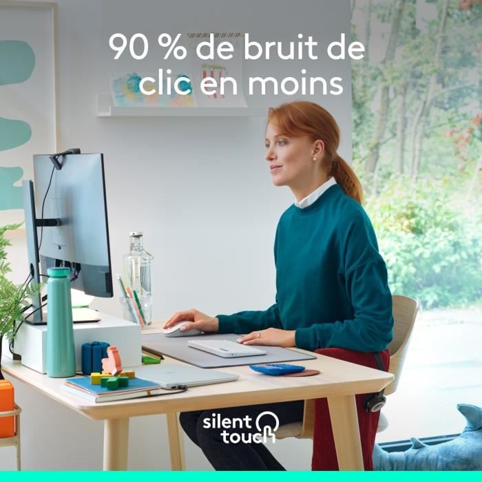 Souris - Sans fil - Logitech - Signature M650 - Blanc - Droitier