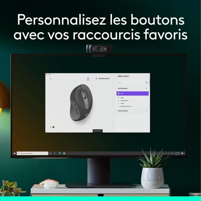 Souris - Sans fil - Logitech - Signature M650 L - Graphite - Droitier