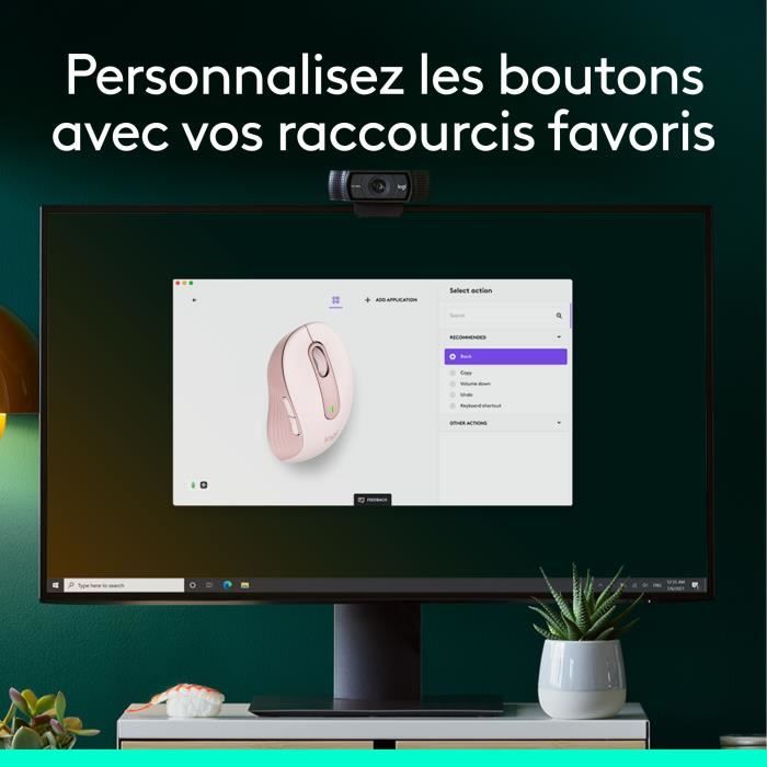 Souris - Sans fil - Logitech - M650 - Silencieuse - Rose