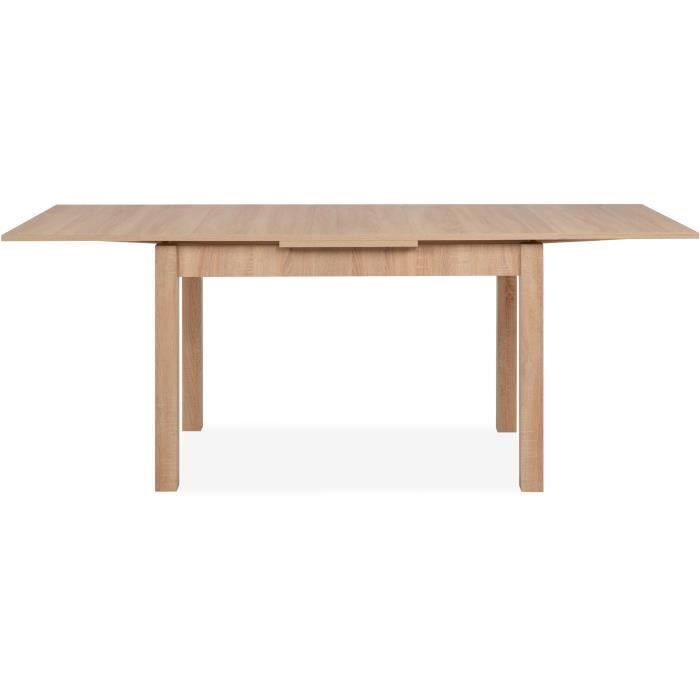 Table a manger extensible LONGFORD - 6 a 10 personnes - MÈlaminÈ chene - L120-200 x H76 x P80 cm