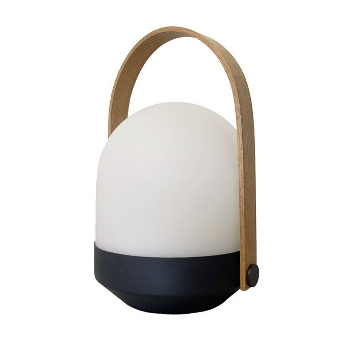 Baladeuse sans fil - LUMISKY - AURA - LED blanc chaud dimmable - Poignée bambou - Rechargeable - H27 cm